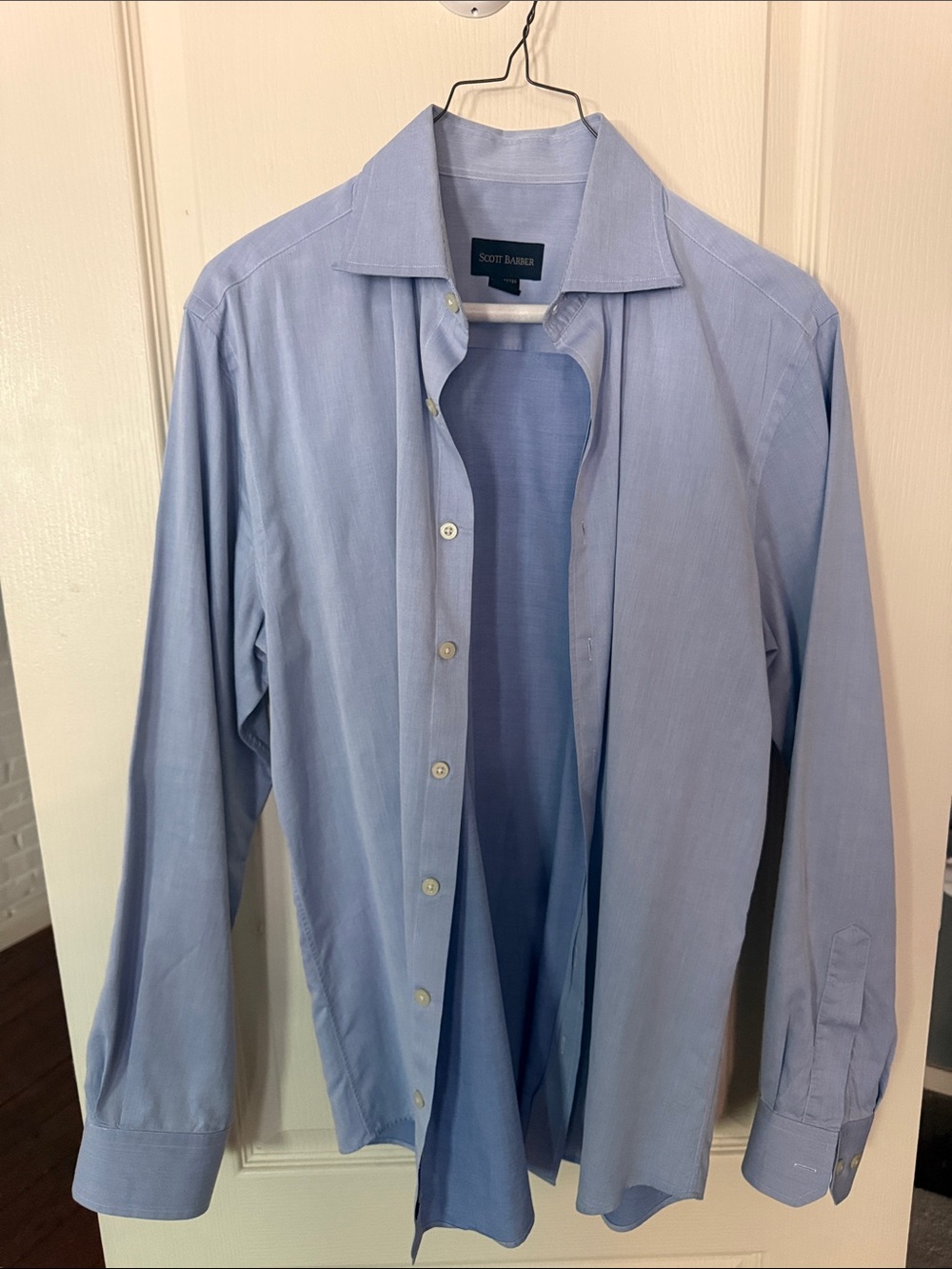 Scott Barber Light Blue Men's Dress Shirt - Size M